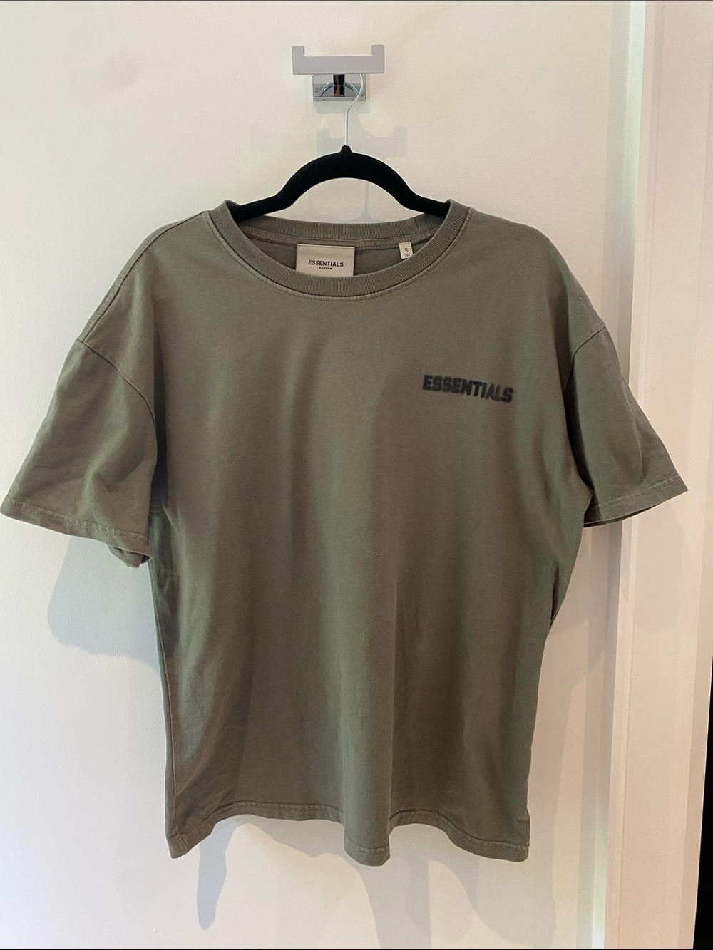 Essentials Olive Green Small Logo Tee